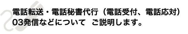 電話転送、電話秘書代行など電話サービス全般ついて
